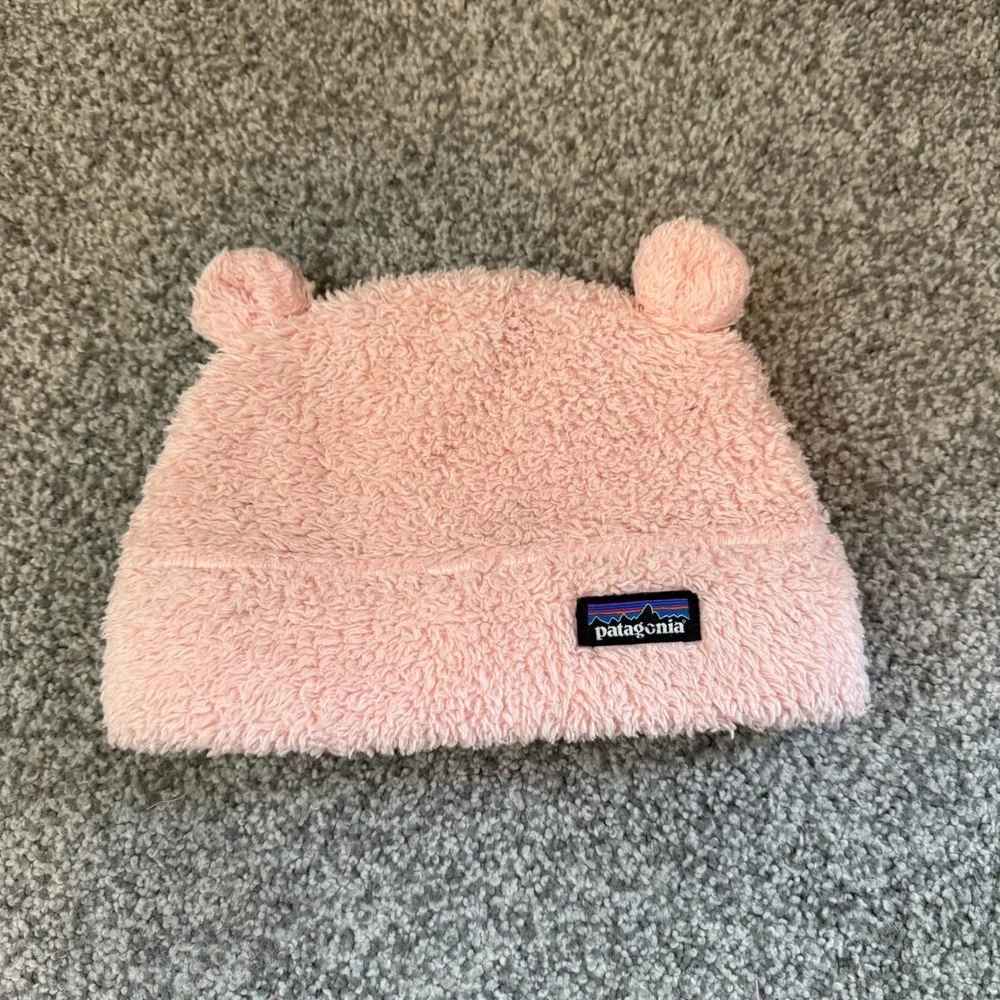 Patagonia Baby Furry Friends Beanie Pink Fleece Hat 18-24M 60530